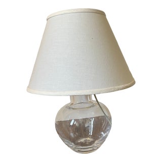 1980s Small Glass Table Lamp For Sale