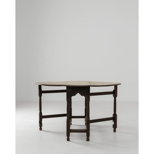 1880s French Ellipse Wooden Gateleg Table In Original Patina For Sale In Greensboro - Image 6 of 18