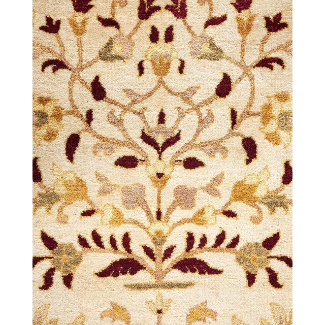 Traditional Mogul Hand-Knotted Area Rug - Ivory, 10' 0" x 19' 5" For Sale - Image 3 of 8