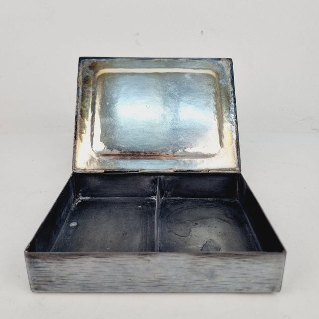 Vintage Silver-Plated Cigarette or Jewelry Box For Sale - Image 10 of 15