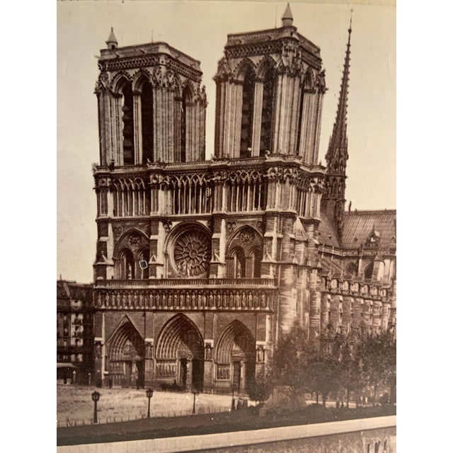 Illustration Antique French Notre Dame Paris Photo For Sale - Image 3 of 6