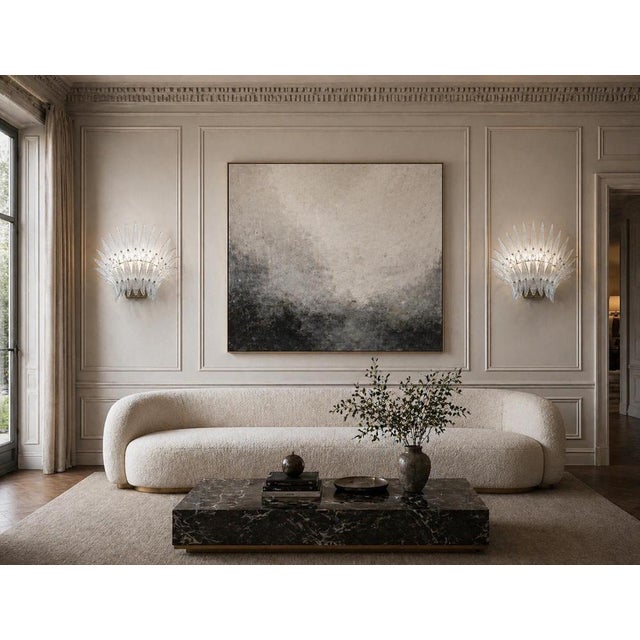 The sconces and chandeliers were located in the hall of a big hotel on the Amalfi Coast. Each individual sconce is...