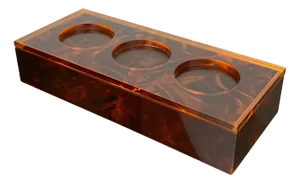 Acrylic Tortoise Shell Effect Rectangular Box, Italy, 1970s