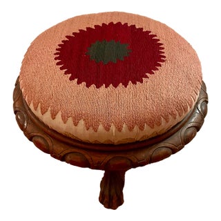Antique Suzani Foot Stool For Sale
