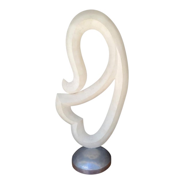 Vintage Huge Postmodern Maitland-Smith Tessellated Mactan Stone Abstract Sculpture For Sale