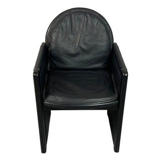 Mid-Century Postmodern Armchair in Black Leather from Bulo, Belgium, 1980s For Sale