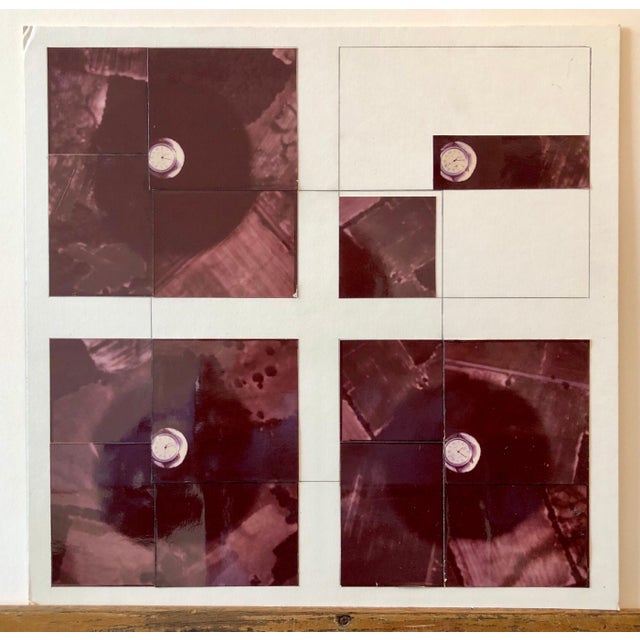 Vera Simons, Fields Pattern, Wrist Watch, Photo Mosaic Collage Aerial Landscape Photograph, c.1970s For Sale - Image 4 of 4