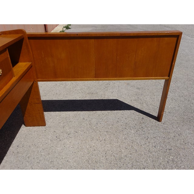 Vintage Light Oak Headboard, 1970s For Sale - Image 12 of 18