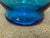 Italian Hand Blown Blue Vessel With Stopper For Sale - Image 10 of 12