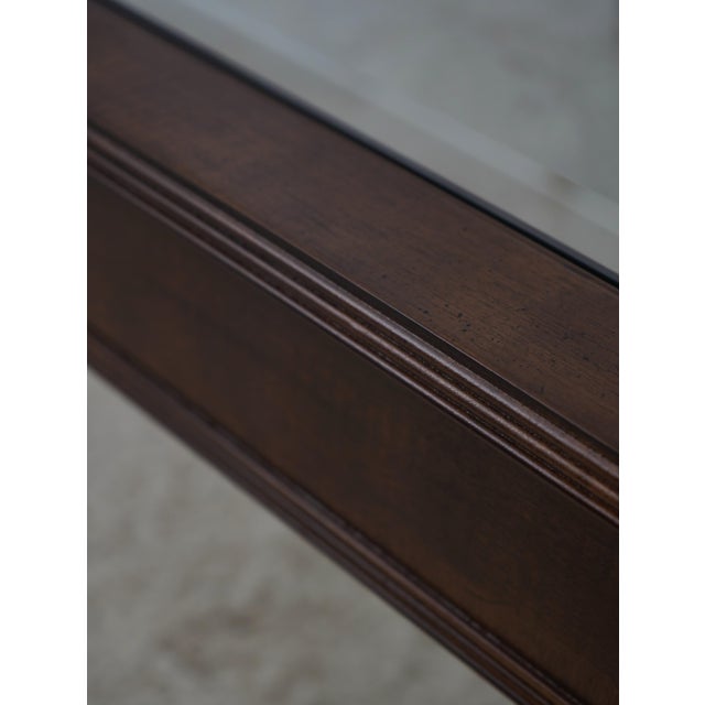 Henredon Sheraton Style Glass Top Coffee Table For Sale In Philadelphia - Image 6 of 12