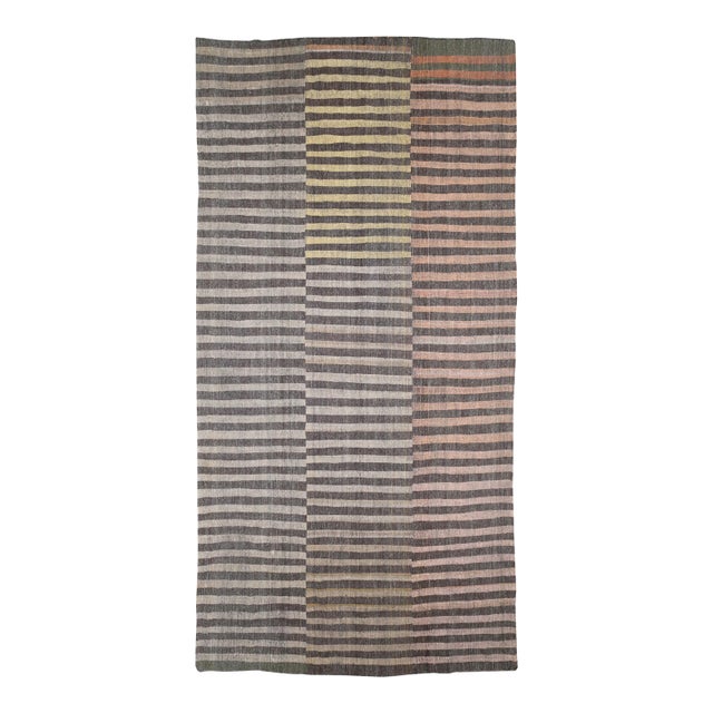 Galerie Shabab Collection Mid-20th Century Handmade Turkish Flatweave Kilim Oversize Carpet For Sale