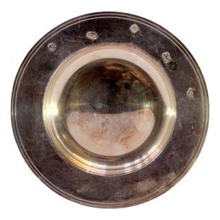 Plain Silver Catchall with Double Edge Frieze For Sale