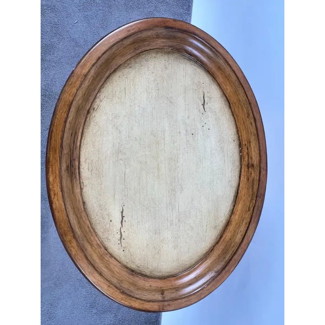 Louis XV Style French Provincial Hand Painted Oval Shaped Nightstand, a Pair For Sale - Image 18 of 18