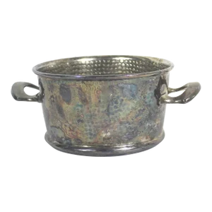 Vintage Hammered Silver Plated Wine Cooler or Indoor Planter