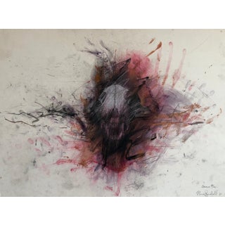 Nancy Randall, Mixed Media Painting Minnesota Woman Artist Figurative Abstract, 1985 For Sale