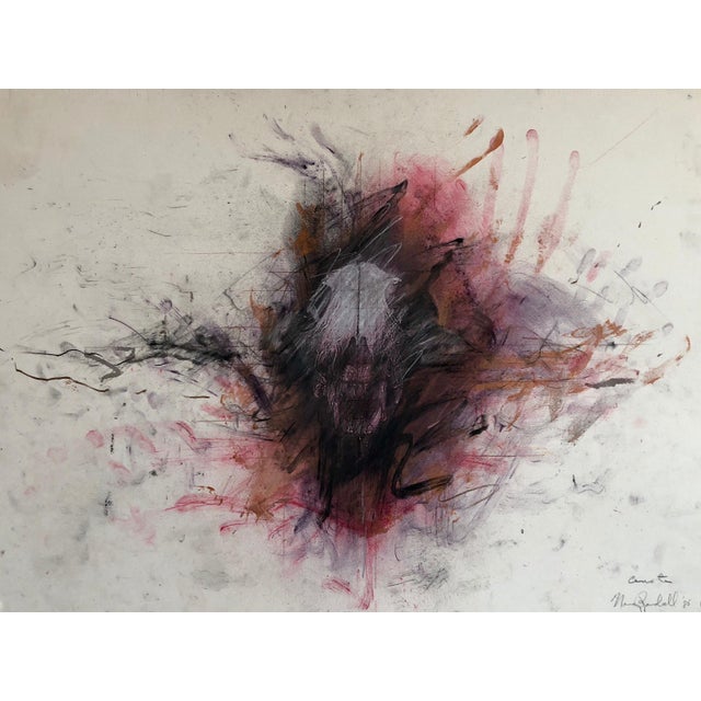 Nancy Randall, Mixed Media Painting Minnesota Woman Artist Figurative Abstract, 1985 For Sale