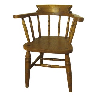 Beech and Elm Smokers Bow Office or Desk Chair For Sale
