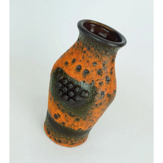 Vintage Fat Lava Vase in Orange Brown Model No. 560/20 from Ü-Keramik For Sale - Image 6 of 10