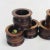Mid-Century Modern Mid Century Fluted Design Wooden Napkin Rings, Made in the Philippines - Set of 6 For Sale - Image 3 of 5