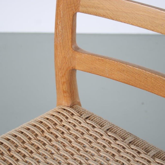 Oak Dining Table and Chairs from Moller, Denmark, 1970s, Set of 5 For Sale - Image 13 of 18