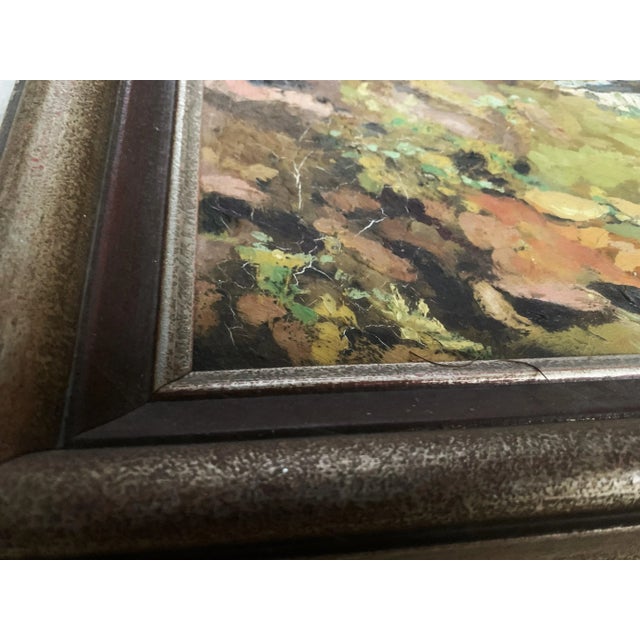 1950s A. Maillien, Autumn Landscape, Oil Painting, 1940s For Sale - Image 5 of 12
