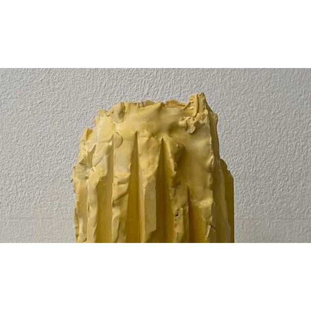 Not Yet Made - Made To Order Rib 16x Thin Yellow Cornice Vase by Lenny Stopp For Sale - Image 5 of 6
