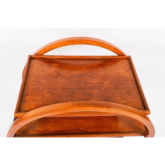 Art Deco Figured Walnut Serving Trolley, 1920s For Sale - Image 4 of 9
