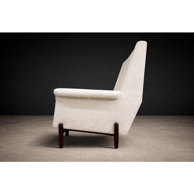 Mid-Century Modern Jorge Jabour Club Chair in Brazilian Rosewood and Bouclé, 1960s - Lot 233 For Sale - Image 3 of 15