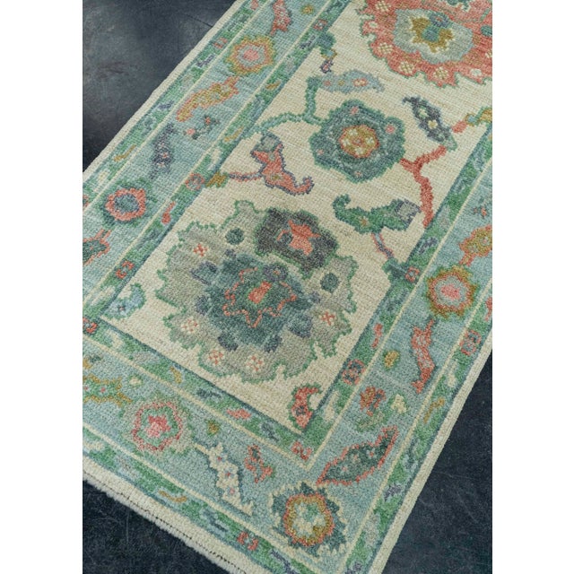 Textile Turkish Oushak Rug 2'4" x 10'2" #20264 For Sale - Image 7 of 8