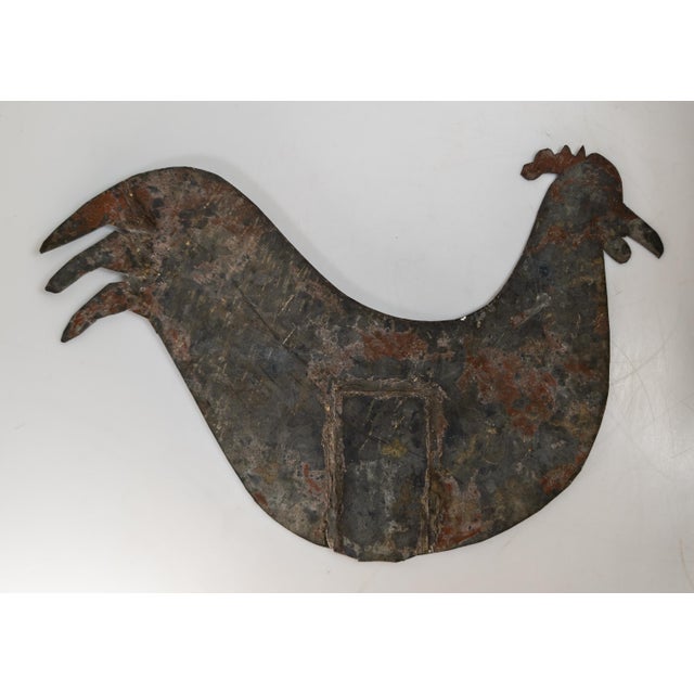 Mid 20th Century 20th Century Rustic Folk Art Rooster Weathervane Style Lawn Ornament For Sale - Image 5 of 13