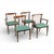 This set of four vintage mid century modern dining chairs by United Furniture dates to the 1960s and features a refined,...