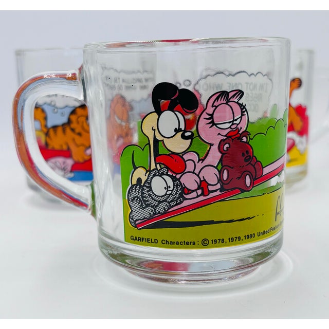 1970s Jim Davis Garfield Glass Mugs - Set of 3 For Sale In Atlanta - Image 6 of 7