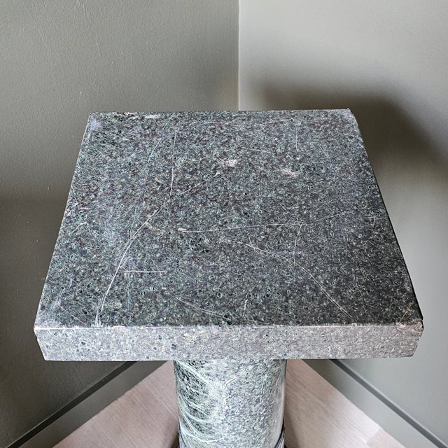 American Late 19th C Green Marble Pedestal For Sale - Image 3 of 5
