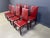 Animal Skin Red Leather Dining Chairs from Roche Bobois, France, 1980s, Set of 8 For Sale - Image 7 of 15