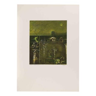 Armando Tantillo, Enchanted Garden, Etching, 1974 For Sale