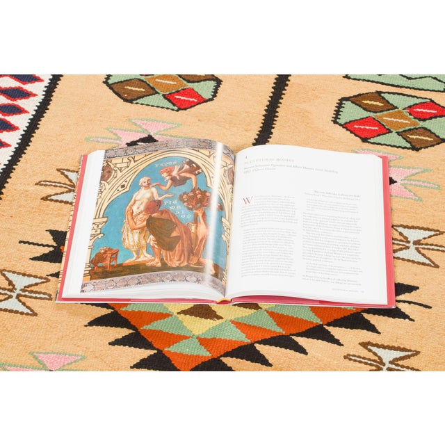 Beige Vintage Turkish Pictorial Geometric Runner Beige & Red by Rug & Kilim, 1950–1959 For Sale - Image 8 of 9