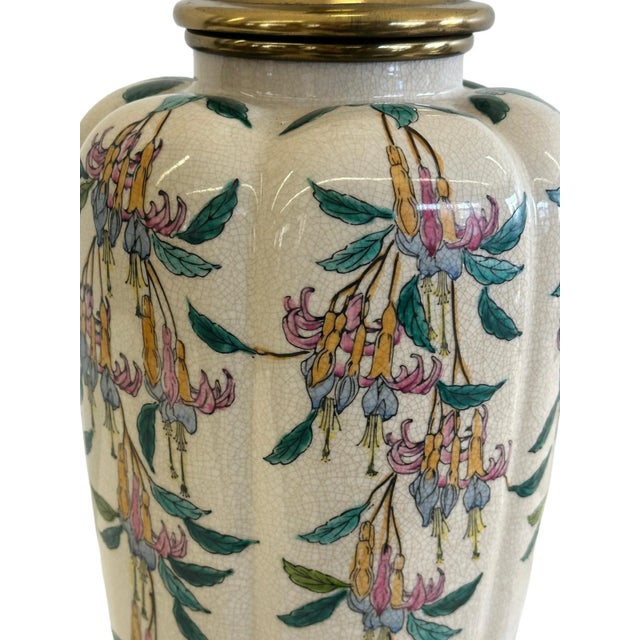 Mid 20th Century Chinoiserie Trumpet Flower Lamp For Sale In New York - Image 6 of 7