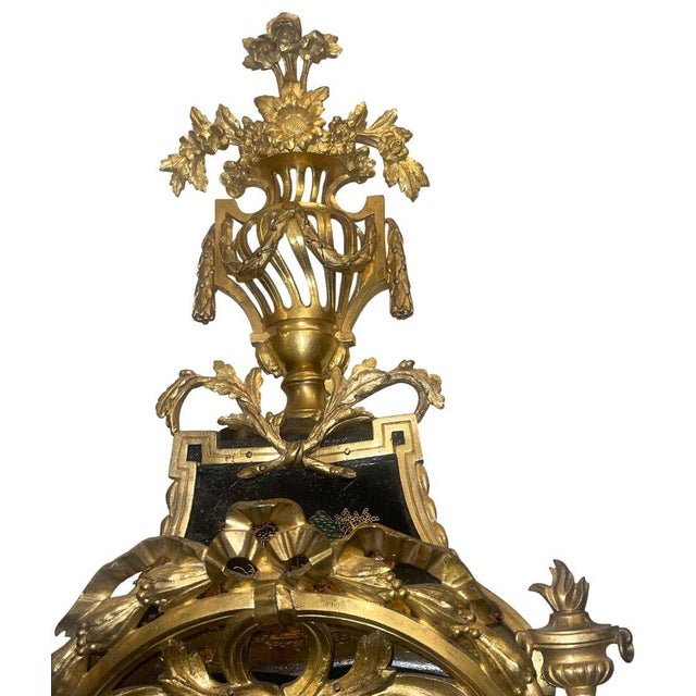 Monumental Early 19th Century French Chinoiserie Wall Clock With Bracket For Sale - Image 4 of 11