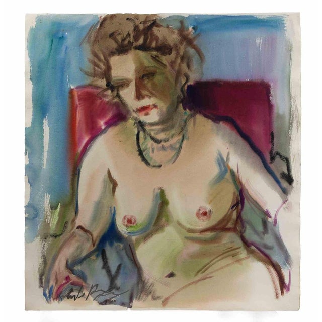 Watercolor on heavy paper realized by Carlo Ravagnan in 1960s. Hand signed lower left. Excellent condition. This piece is...
