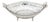 Fruit Bowl with Cut-Out Silver Structure For Sale