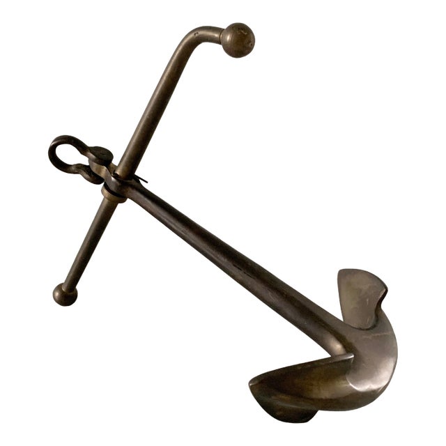 Vintage Brass Anchor Paperweight For Sale