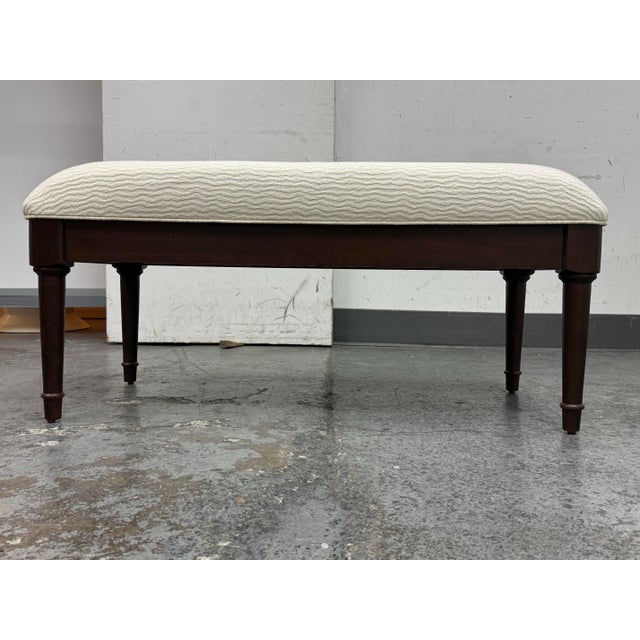 Textile Shermag Furniture Upholstered Bench For Sale - Image 7 of 12