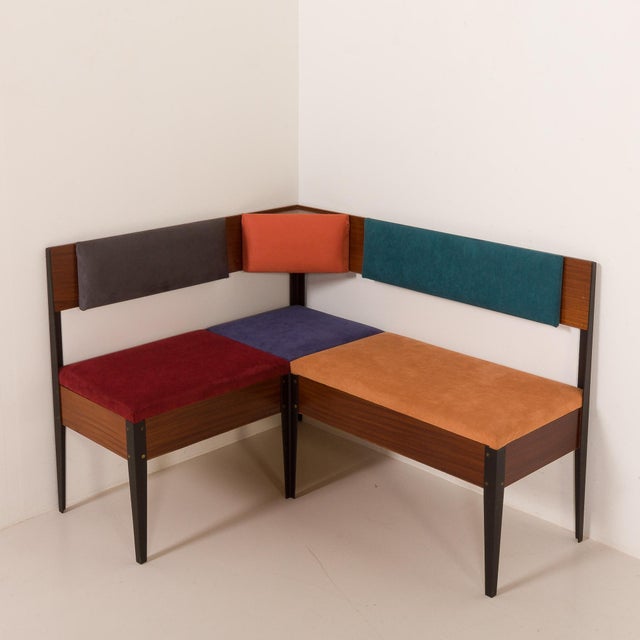 Mid-Century Modern Italian Corner Bench with Storage Compartment, 1970s For Sale - Image 6 of 14