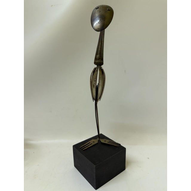 Title: 1970s Mid-Century Modern Victor Delfín Studio Flatware Bird Sculpture - 11.5" For Sale - Image 9 of 13