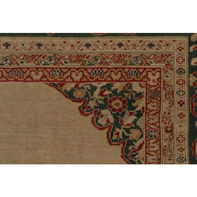 1920s Antique Persian Sultanabad Rug in Beige Floral Medallion Style - by Rug & Kilim For Sale In New York - Image 6 of 8