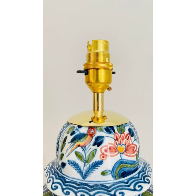 Antique Table Lamp from Royal Tichelaar Makkum For Sale - Image 3 of 6
