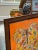 Vintage Peter Passuntino Mosaic Butterfly on Orange Oil Painting - Gold Frame For Sale - Image 4 of 8