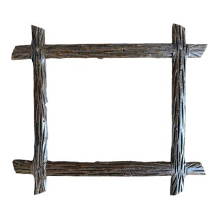 Black Forest Carved Wood Frame With Glass #100 For Sale