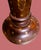 M24g - A distinctive Sicilian Gothic-style table lamp made of dark, decorated solid wood and cream-colored Bakelite,...
