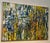 A large modern abstract painting by California artist Carol Bernard. Oil on canvas. Bright vibrant colors applied with an...